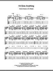 Cover icon of I'd Give You Anything sheet music for guitar (tablature) by Tim Wheeler, intermediate skill level