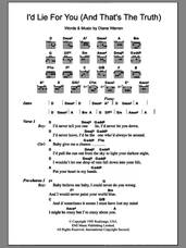 Cover icon of I'd Lie For You (And That's The Truth) sheet music for guitar (chords) by Meat Loaf and Diane Warren, intermediate skill level