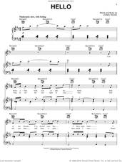 Cover icon of Hello sheet music for voice, piano or guitar by Lionel Richie, intermediate skill level