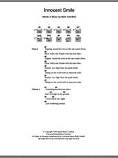 Cover icon of Innocent Smile sheet music for guitar (chords) by Tim Wheeler and Mark Hamilton, intermediate skill level