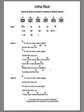 Cover icon of Infra Riot sheet music for guitar (chords) by The Soundtrack Of Our Lives, Ebbot Lundberg and Mattias Barjed, intermediate skill level