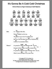 Cover icon of It's Gonna Be A Cold Cold Christmas sheet music for guitar (chords) by Dana, Geoff Stephens and Roger Greenaway, intermediate skill level