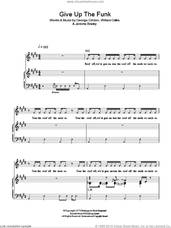 Cover icon of Give Up The Funk sheet music for voice, piano or guitar by Glee Cast, Miscellaneous, Parliament, George Clinton, Jerome Brailey and William Collins, intermediate skill level