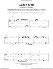 Cover icon of Golden Years sheet music for piano solo by David Bowie, beginner skill level