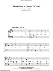 Cover icon of Santa Claus Is Comin' To Town sheet music for piano solo by Bruce Springsteen, Haven Gillespie and J. Fred Coots, easy skill level