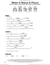 Cover icon of When It Rains It Pours sheet music for guitar solo by Luke Combs, Jordan Walker and Ray Fulcher, beginner skill level