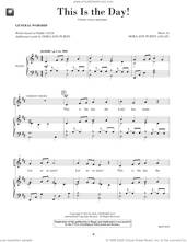 Cover icon of This Is The Day sheet music for choir (Unison) by Dora Ann Purdy and Psalm 118:24, intermediate skill level