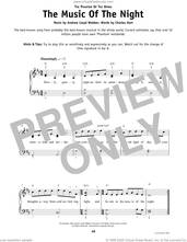 Cover icon of The Music Of The Night (from The Phantom Of The Opera) sheet music for piano solo by David Cook, Andrew Lloyd Webber, Charles Hart and Richard Stilgoe, beginner skill level