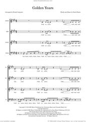 Cover icon of Golden Years (arr. Wendy Sergeant) sheet music for choir (TTBB: tenor, bass) by David Bowie and Wendy Sergeant, intermediate skill level