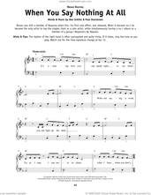 Cover icon of When You Say Nothing At All sheet music for piano solo by Keith Whitley, Don Schlitz and Paul Overstreet, beginner skill level