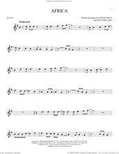 Cover icon of Africa sheet music for flute solo by Toto, David Paich and Jeff Porcaro, intermediate skill level