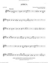 Cover icon of Africa sheet music for alto saxophone solo by Toto, David Paich and Jeff Porcaro, intermediate skill level