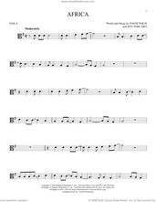 Cover icon of Africa sheet music for viola solo by Toto, David Paich and Jeff Porcaro, intermediate skill level