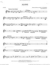 Cover icon of Alone sheet music for violin solo by Heart, Billy Steinberg and Tom Kelly, intermediate skill level