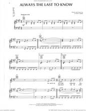 Cover icon of Always The Last To Know sheet music for voice, piano or guitar by Del Amitri and Justin Currie, intermediate skill level