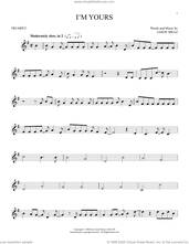 Cover icon of I'm Yours sheet music for trumpet solo by Jason Mraz, intermediate skill level