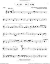 Cover icon of I Want It That Way sheet music for horn solo by Backstreet Boys, Andreas Carlsson and Max Martin, intermediate skill level