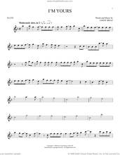 Cover icon of I'm Yours sheet music for flute solo by Jason Mraz, intermediate skill level