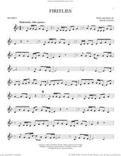 Cover icon of Fireflies sheet music for trumpet solo by Owl City and Adam Young, intermediate skill level