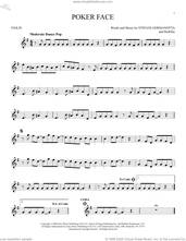 Cover icon of Poker Face sheet music for violin solo by Lady Gaga and RedOne, intermediate skill level