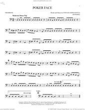 Cover icon of Poker Face sheet music for trombone solo by Lady Gaga and RedOne, intermediate skill level