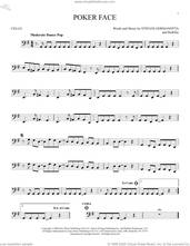 Cover icon of Poker Face sheet music for cello solo by Lady Gaga and RedOne, intermediate skill level