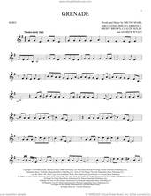 Cover icon of Grenade sheet music for horn solo by Bruno Mars, Andrew Wyatt, Ari Levine, Brody Brown, Claude Kelly and Philip Lawrence, intermediate skill level