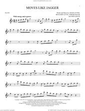 Cover icon of Moves Like Jagger sheet music for flute solo by Maroon 5 featuring Christina Aguilera, Adam Levine, Ammar Malik, Benjamin Levin and Shellback, intermediate skill level