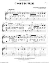 Cover icon of That's So True sheet music for piano solo by Gracie Abrams and Audrey Hobert, easy skill level