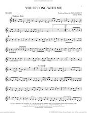 Cover icon of You Belong With Me (Taylor's Version) sheet music for trumpet solo by Taylor Swift and Liz Rose, intermediate skill level