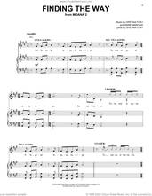 Cover icon of Finding The Way (from Moana 2) sheet music for voice, piano or guitar by Mark Mancina, intermediate skill level