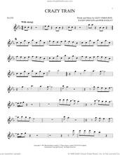 Cover icon of Crazy Train sheet music for flute solo by Ozzy Osbourne, Bob Daisley and Randy Rhoads, intermediate skill level