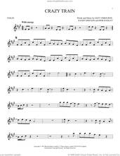 Cover icon of Crazy Train sheet music for violin solo by Ozzy Osbourne, Bob Daisley and Randy Rhoads, intermediate skill level