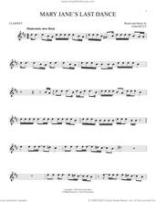 Cover icon of Mary Jane's Last Dance sheet music for clarinet solo by Tom Petty, intermediate skill level