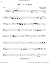 Cover icon of Sweet Caroline sheet music for cello solo by Neil Diamond, intermediate skill level