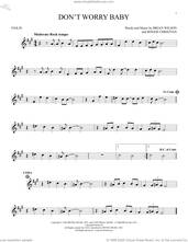 Cover icon of Don't Worry Baby sheet music for violin solo by The Beach Boys, Brian Wilson and Roger Christian, intermediate skill level