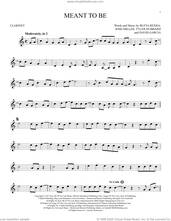 Cover icon of Meant To Be (feat. Florida Georgia Line) sheet music for clarinet solo by Bebe Rexha, Bleta Rexha, David Garcia, Josh Miller and Tyler Hubbard, intermediate skill level