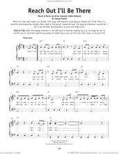 Cover icon of Reach Out I'll Be There sheet music for piano solo by The Four Tops, Brian Holland, Edward Holland Jr. and Lamont Dozier, beginner skill level