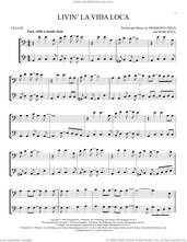 Cover icon of Livin' La Vida Loca sheet music for two cellos (duet, duets) by Ricky Martin, Desmond Child and Robi Rosa, intermediate skill level