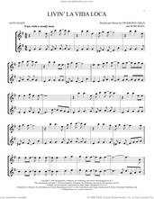 Cover icon of Livin' La Vida Loca sheet music for two alto saxophones (duets) by Ricky Martin, Desmond Child and Robi Rosa, intermediate skill level