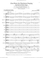 Cover icon of Zion Hears The Watchmen Singing sheet music for orchestra/band (full score) by Johann Sebastian Bach and Jennaya Robison, classical score, intermediate skill level