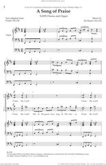 Cover icon of A Song Of Praise sheet music for choir (SATB: soprano, alto, tenor, bass) by Ed Smart, intermediate skill level