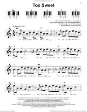 Cover icon of Too Sweet sheet music for piano solo by Hozier, Andrew Hozier-Byrne, Daniel Krieger, Daniel Tannenbaum, George Miller, Peter Gonzales, Sergiu Adrian Gherman and Tyler Reese Mehlenbacher, beginner skill level