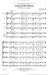 Cover icon of Listen to the silence sheet music for choir (SATB: soprano, alto, tenor, bass) by Frank Ticheli, intermediate skill level