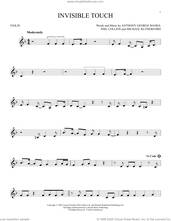 Cover icon of Invisible Touch sheet music for violin solo by Genesis, Anthony George Banks, Michael Rutherford and Phil Collins, intermediate skill level