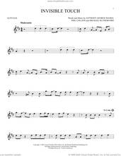 Cover icon of Invisible Touch sheet music for alto saxophone solo by Genesis, Anthony George Banks, Michael Rutherford and Phil Collins, intermediate skill level