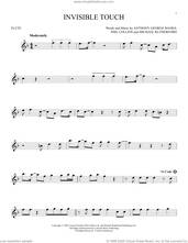 Cover icon of Invisible Touch sheet music for flute solo by Genesis, Anthony George Banks, Michael Rutherford and Phil Collins, intermediate skill level