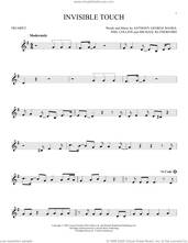 Cover icon of Invisible Touch sheet music for trumpet solo by Genesis, Anthony George Banks, Michael Rutherford and Phil Collins, intermediate skill level