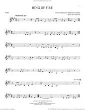 Cover icon of Ring Of Fire sheet music for horn solo by Johnny Cash, June Carter and Merle Kilgore, intermediate skill level