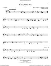 Cover icon of Ring Of Fire sheet music for clarinet solo by Johnny Cash, June Carter and Merle Kilgore, intermediate skill level